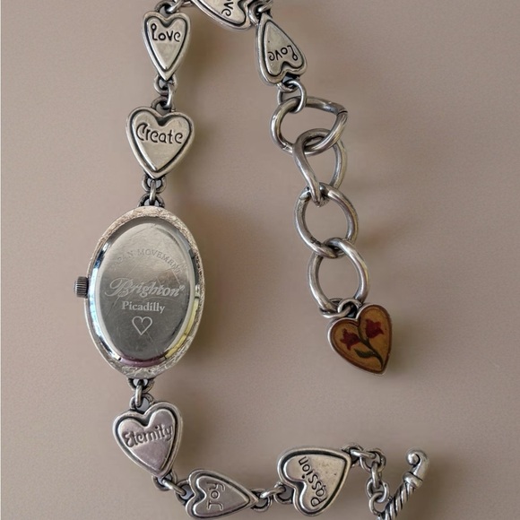 Silver Heart Charm Bracelet with Watch New Battery main image 7
